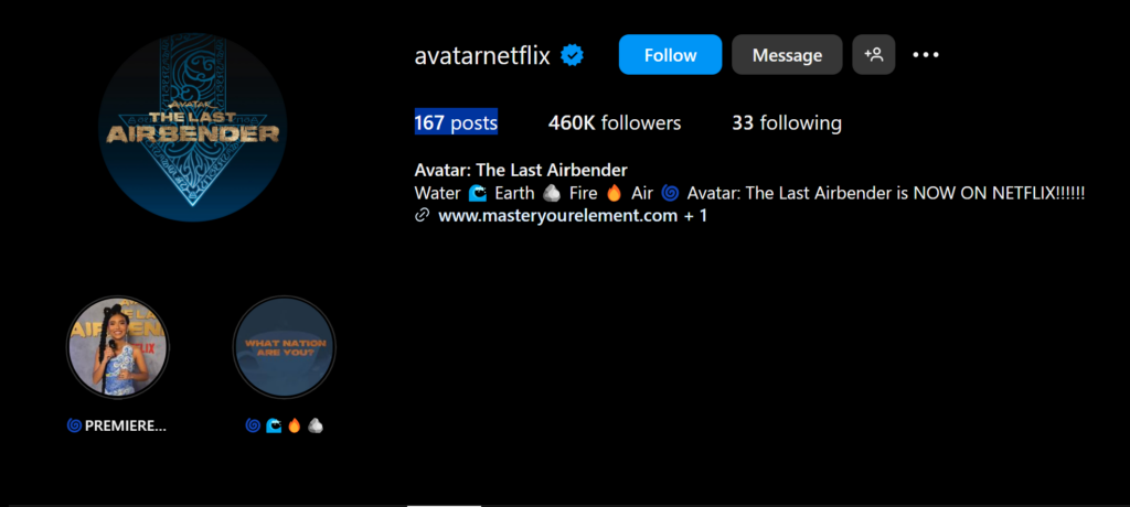 avatarnetflix instagram