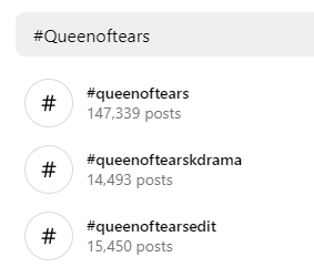 Hashtag Queen of Tears