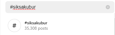 Hashtag #siksakubur di instagram
