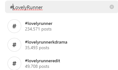 Hastags #LovelyRunner